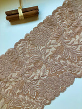 Rich Coffee Soft Stretch Austrian Lace   15.5 cm/6"