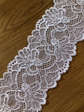 White Soft Stretch Scalloped Lace 3.5"/9.5 cm