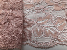 Beautiful Dusky Pink Delicate French Rose Lace 17cm/6.75"