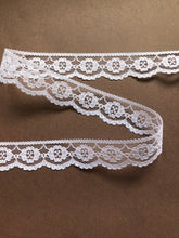 White Nottingham Lace 1”/2.6 cm