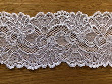 White Soft Stretch Scalloped Lace 3.5"/9.5 cm