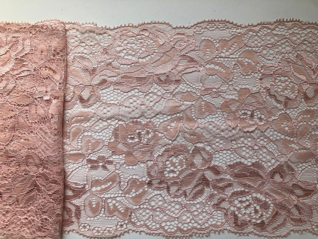 Blush pink lace outlet fabric