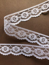 White Nottingham Lace 1”/2.6 cm