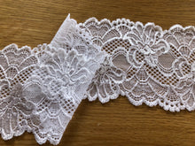 White Soft Stretch Scalloped Lace 3.5"/9.5 cm