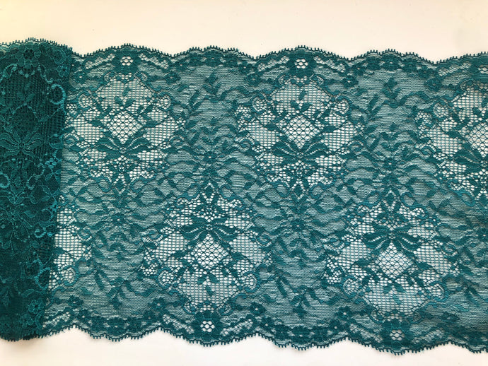 Teal Emerald Green Wide Lace 21 cm/8.5