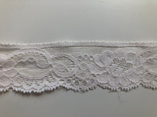 Pale Pink Soft Stretch Scalloped Nottingham Lace 4 cm/1.5"