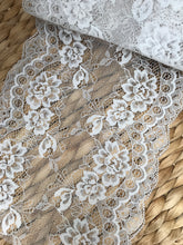 Ivory Delicate Clipped Bridal Lace Wide 7.5"/19 cm